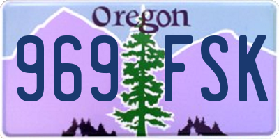 OR license plate 969FSK