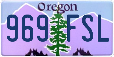 OR license plate 969FSL