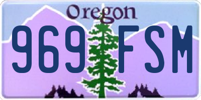 OR license plate 969FSM