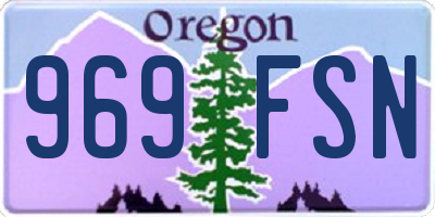 OR license plate 969FSN