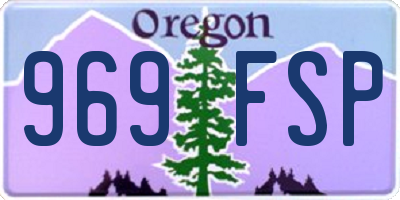 OR license plate 969FSP