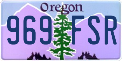 OR license plate 969FSR
