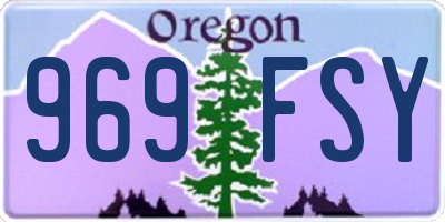 OR license plate 969FSY