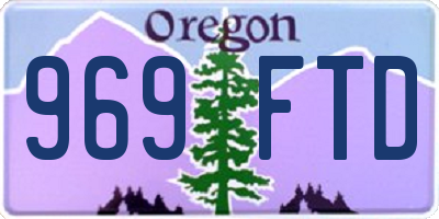 OR license plate 969FTD