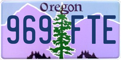 OR license plate 969FTE