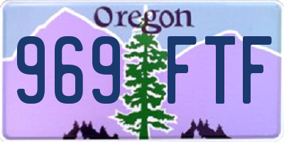 OR license plate 969FTF