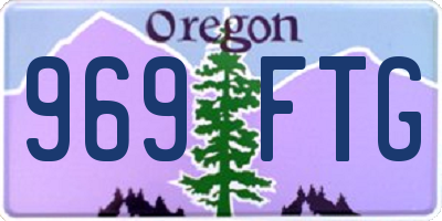 OR license plate 969FTG