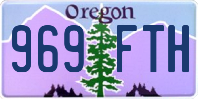 OR license plate 969FTH