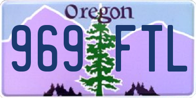OR license plate 969FTL