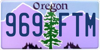 OR license plate 969FTM