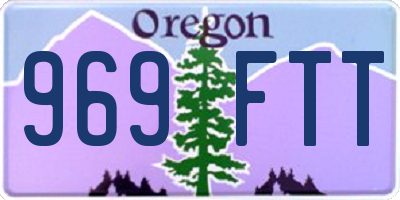 OR license plate 969FTT