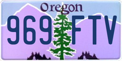 OR license plate 969FTV