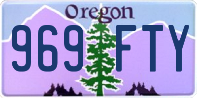 OR license plate 969FTY