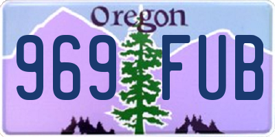 OR license plate 969FUB