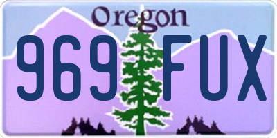 OR license plate 969FUX