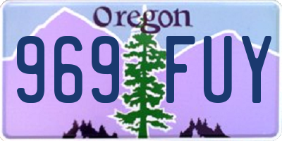 OR license plate 969FUY