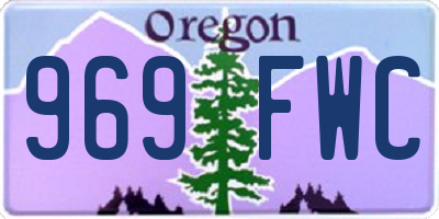 OR license plate 969FWC