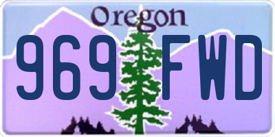 OR license plate 969FWD
