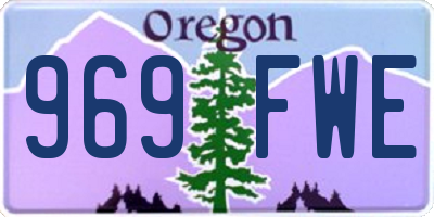 OR license plate 969FWE