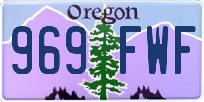 OR license plate 969FWF
