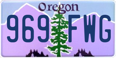 OR license plate 969FWG