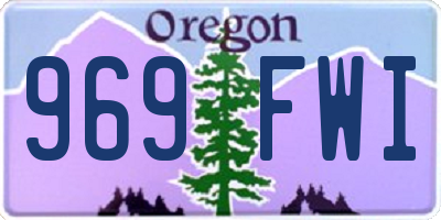 OR license plate 969FWI