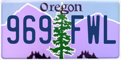 OR license plate 969FWL