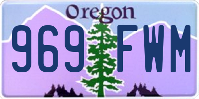OR license plate 969FWM