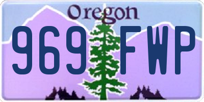OR license plate 969FWP
