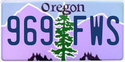 OR license plate 969FWS