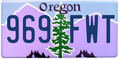 OR license plate 969FWT