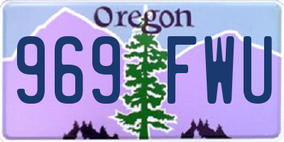 OR license plate 969FWU