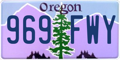 OR license plate 969FWY