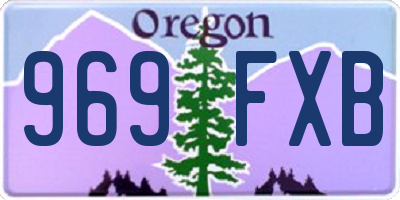 OR license plate 969FXB