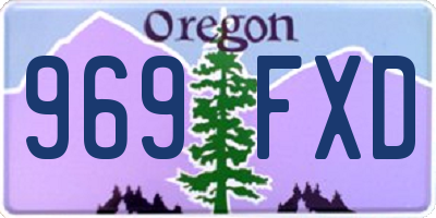 OR license plate 969FXD