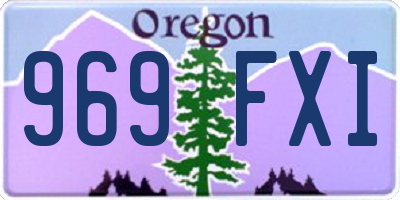 OR license plate 969FXI