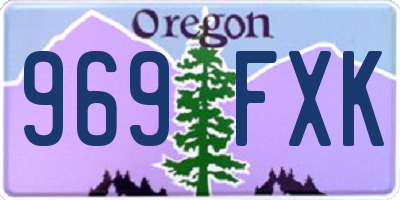 OR license plate 969FXK
