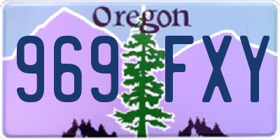 OR license plate 969FXY