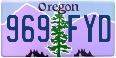 OR license plate 969FYD