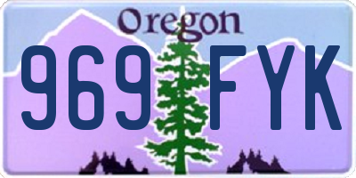 OR license plate 969FYK
