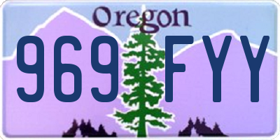 OR license plate 969FYY