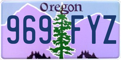 OR license plate 969FYZ