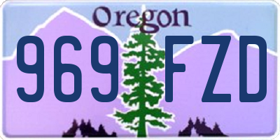OR license plate 969FZD