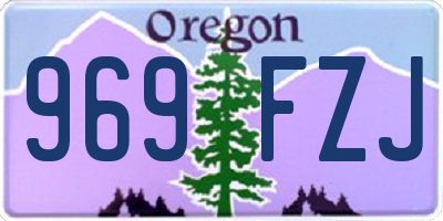 OR license plate 969FZJ
