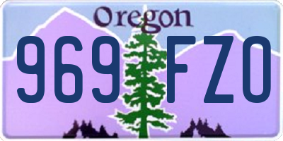 OR license plate 969FZO
