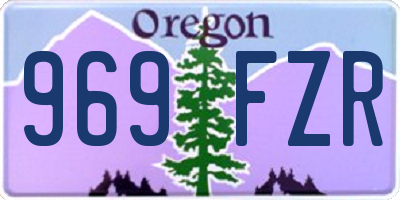 OR license plate 969FZR