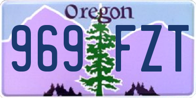 OR license plate 969FZT