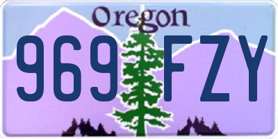 OR license plate 969FZY