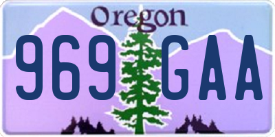 OR license plate 969GAA