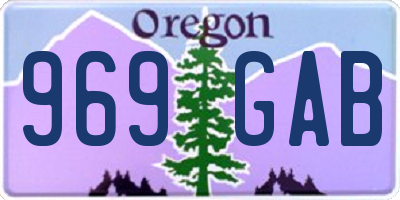 OR license plate 969GAB